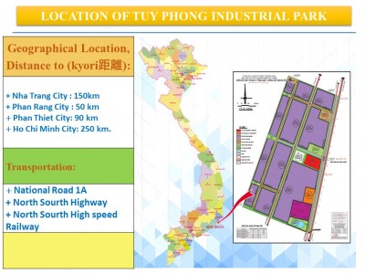 DANH MỤC CÁC DỰ ÁN KÊU GỌI ĐẦU TƯ VÀO  KHU CÔNG NGHIỆP TUY PHONG